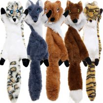 Newthinking Dog Squeaky Toys, Squeaky Toys for Dog with No Stuffing Corduroy, No Dangerous Fluff to Chew or Swallow, Suitable for Small and Medium Dog Playing, Christmas Dog Toys Gift