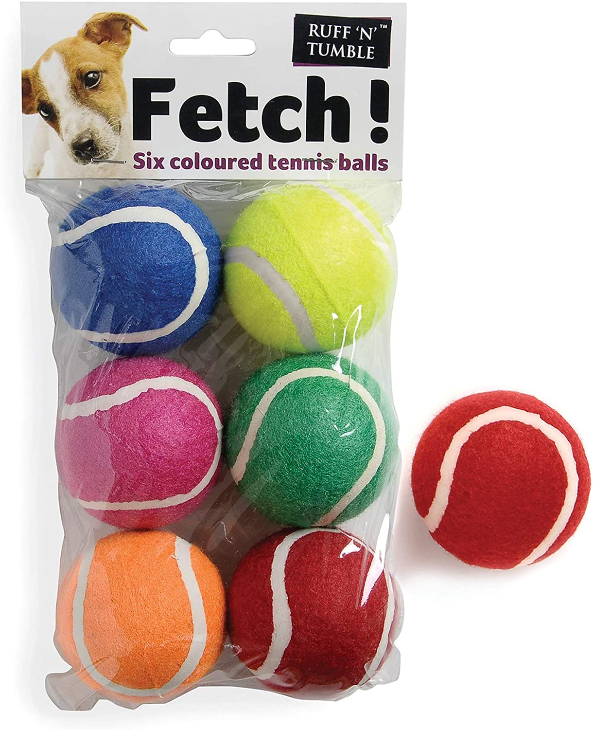 Sharples N Grant Fetch Tennis Balls, Pack of 6, mixed