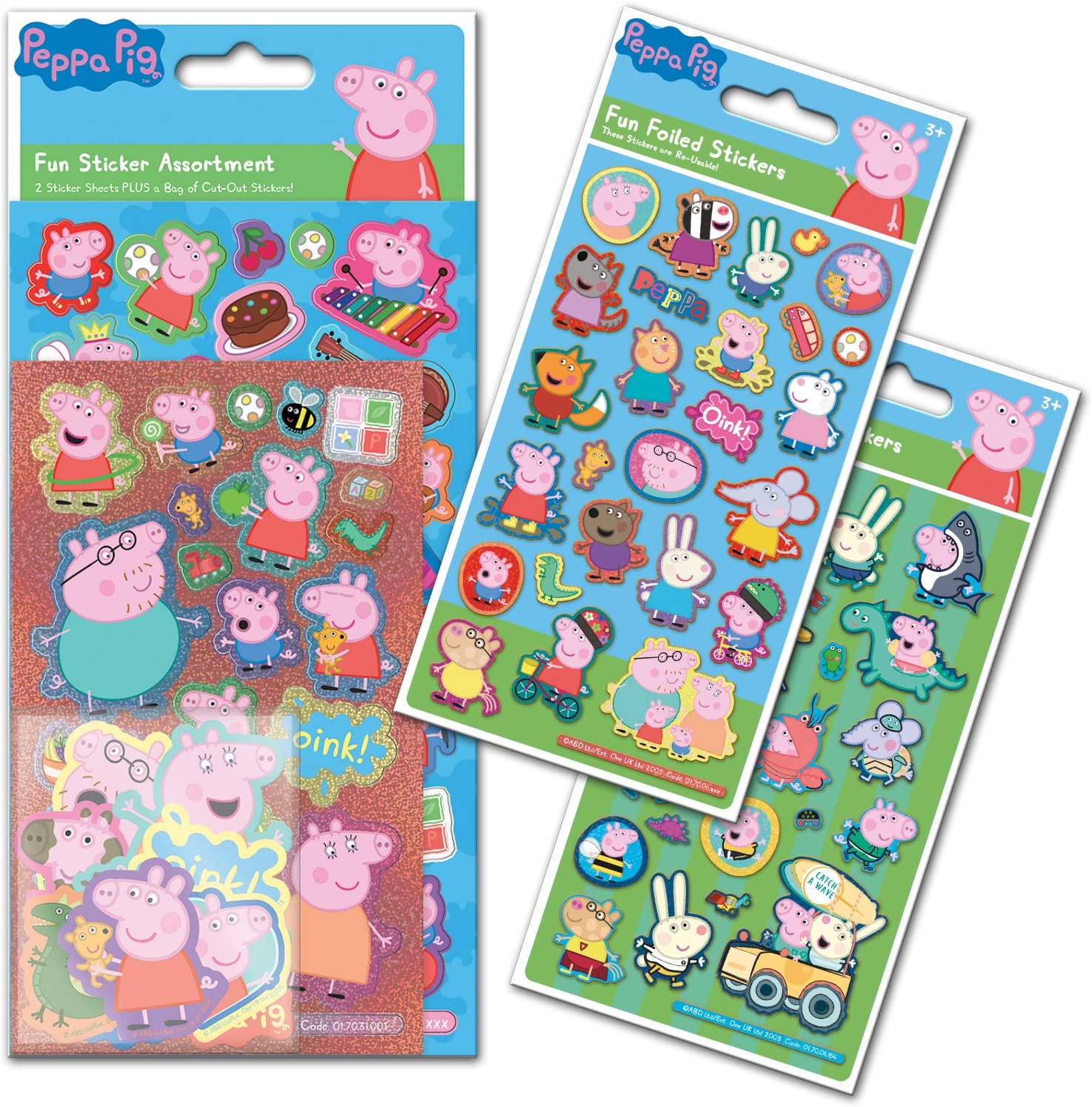 Peppa Pig Sticker Bundle Pack, Various Colours, 24.5cm x 11cm