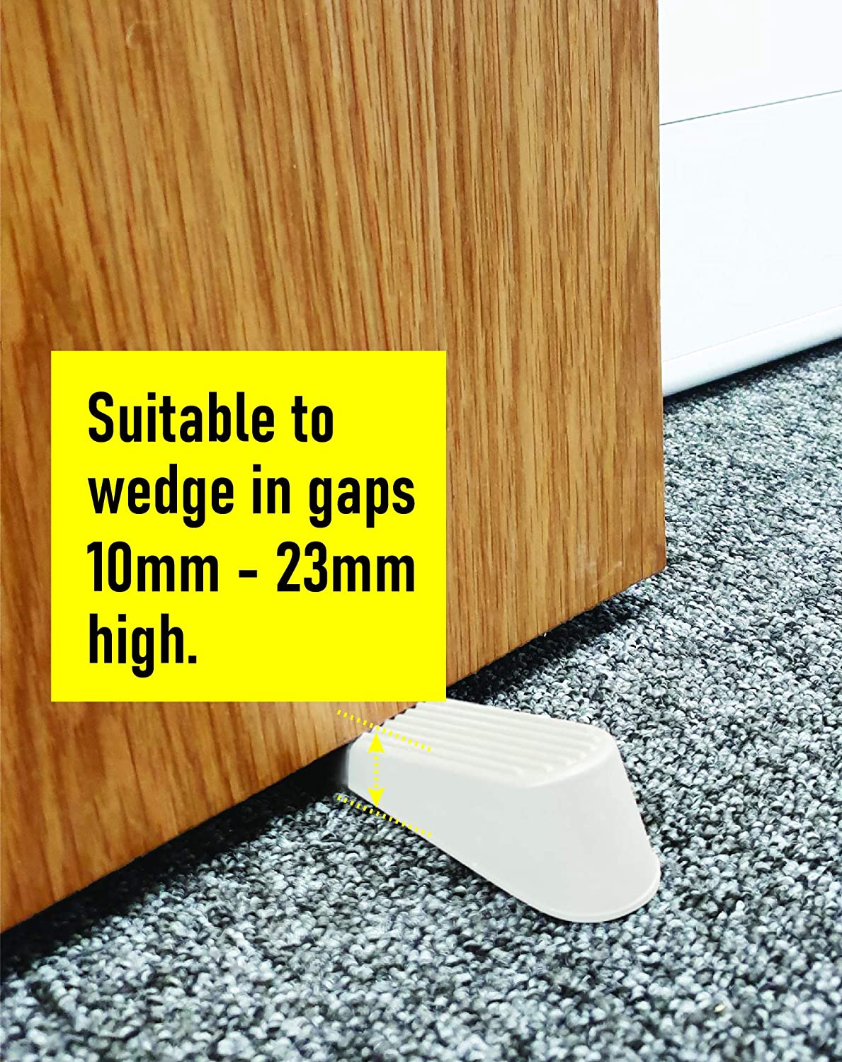 Select Hardware Door Stop, Wedge, Anti Slip Door Holder, Rubber, Cream(Almond), (Pack of 2) - Image 4
