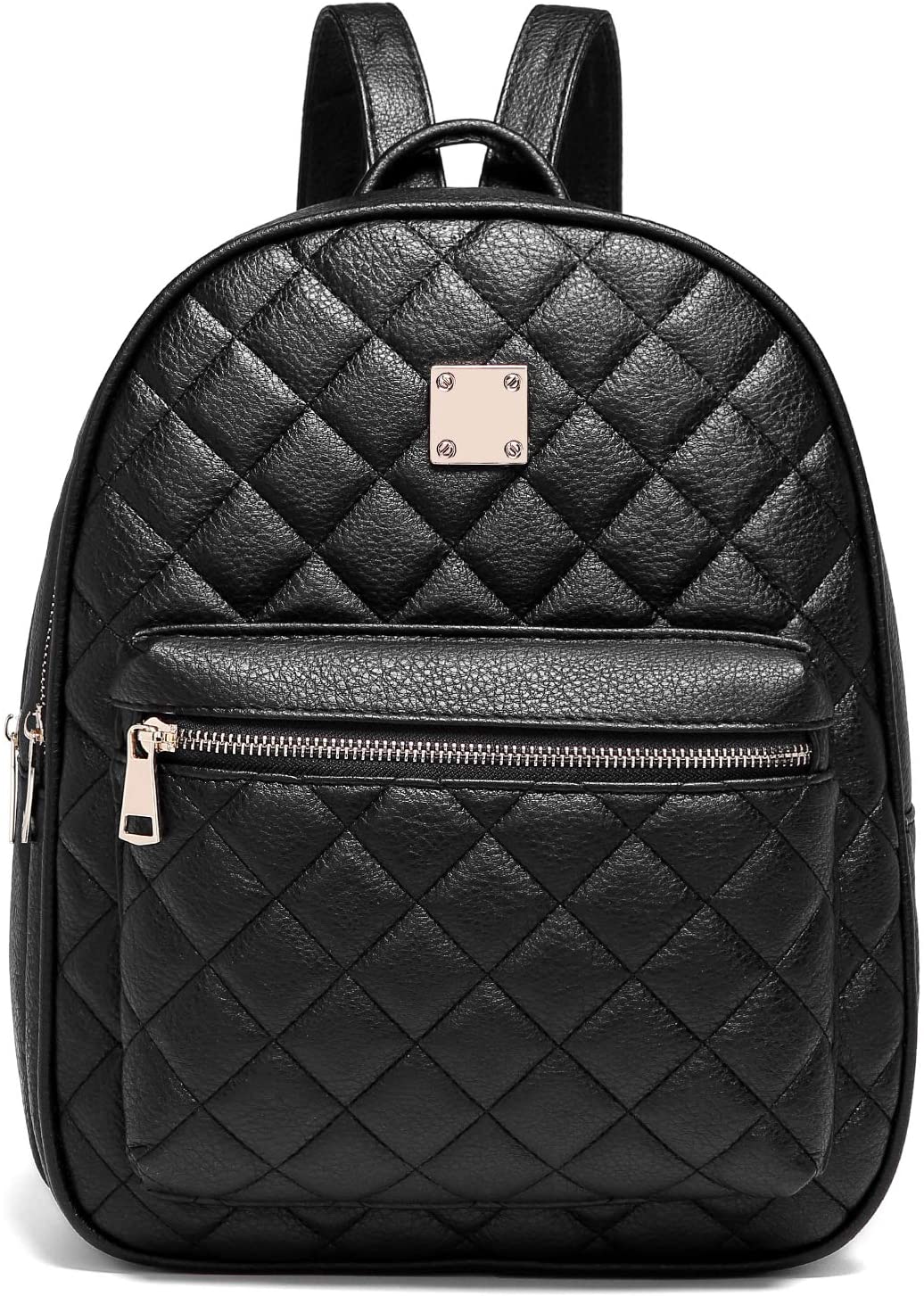 Myhozee Backpack Womens Fashion Leather PU Rucksack Lightweight Daypack School Bag Travel Small Backpack Handbag for Ladies & Girls(Black) - Image 2