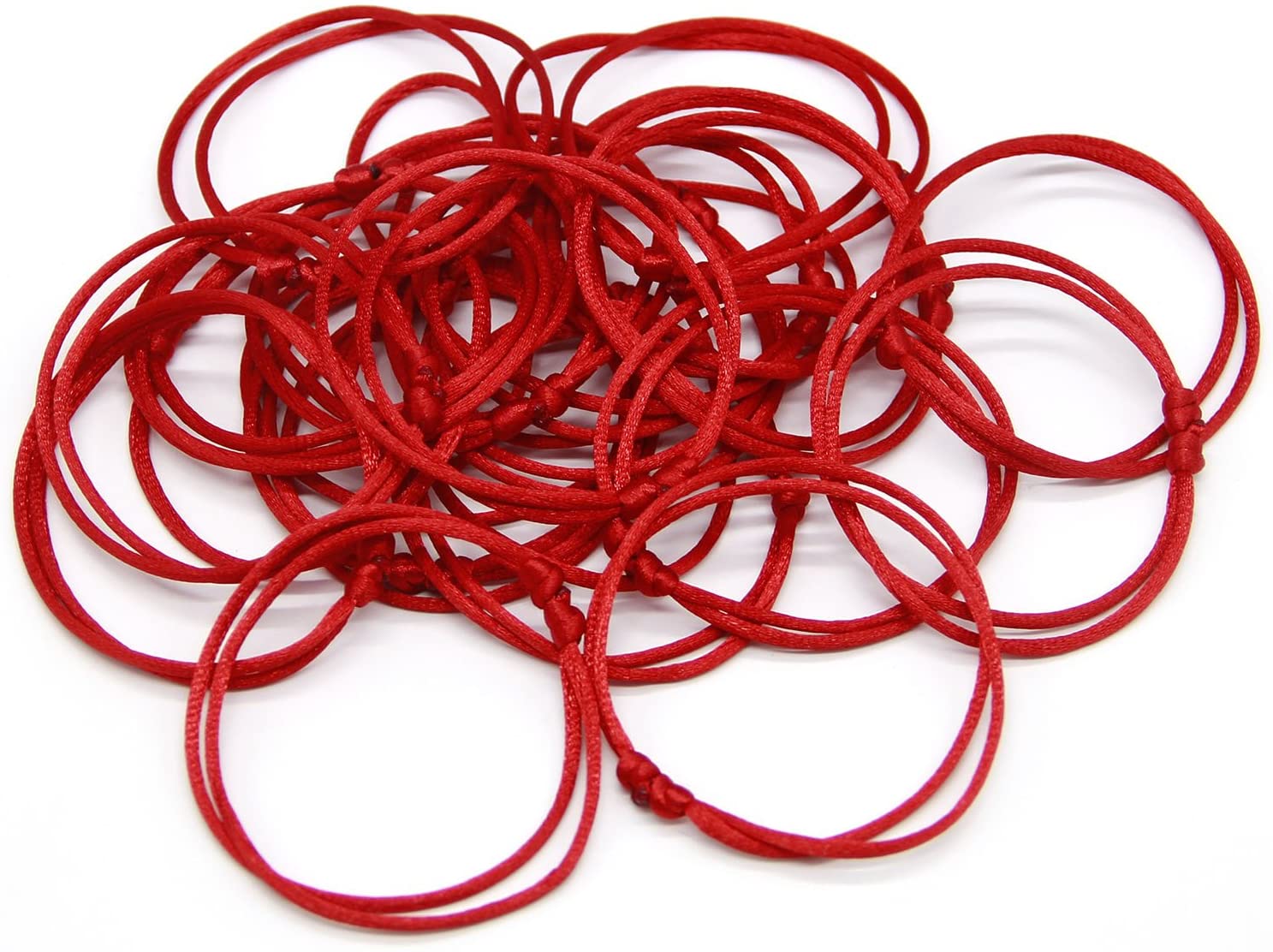 Zhichengbosi 10PCS Handmade Red Bracelet, Adjustable Red Bracelet String, Good for Prosperity and Success