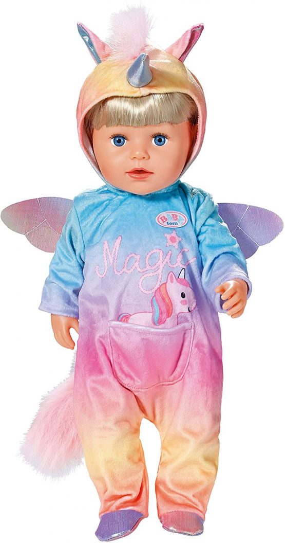 BABY born Fantasy Unicorn Onesie for 43 cm Dolls - Easy for Small Hands, Creative Play Promotes Empathy and Social Skills, For Toddlers 3 Years and Up - Includes Fluffy Mane, Unicorn Horn and Pocket - Image 2