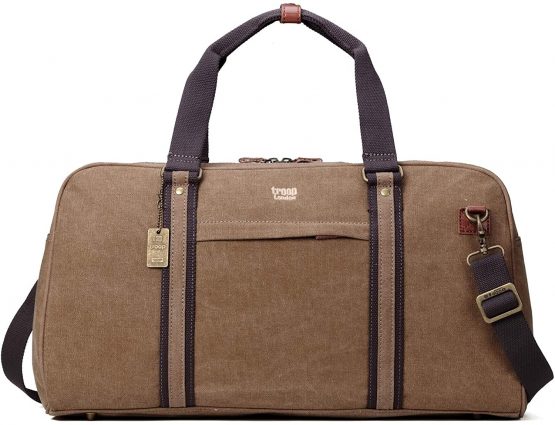 TRP0389 Troop London Classic Canvas Travel Duffel Bag, Large Holdall