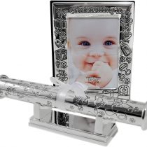Christening Day Photo Album and Certificate Holder with Stand Gift Set