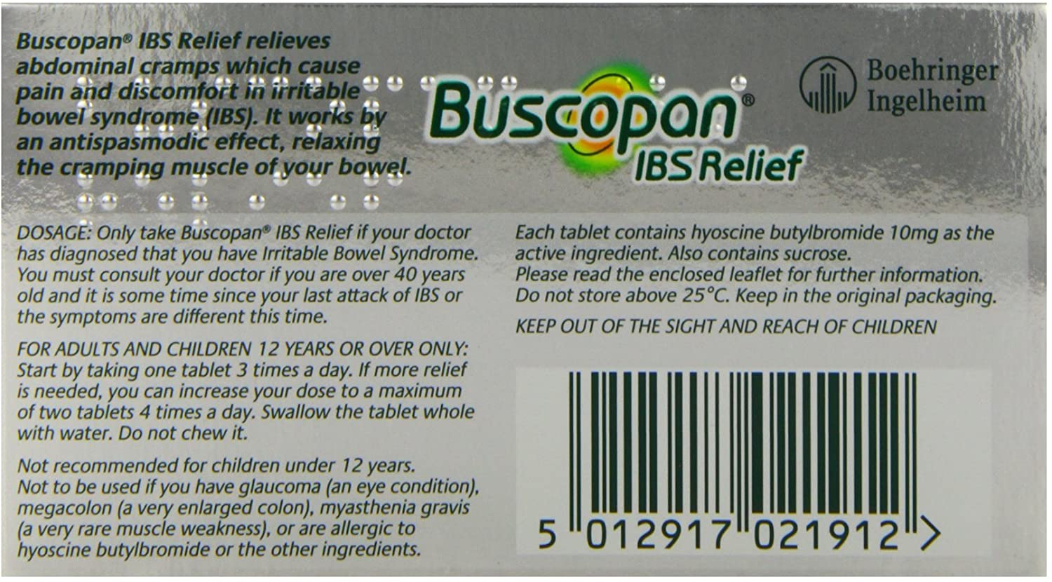 Buscopan, Targets the Source of Belly Pain, Cramps & Discomfort, Starts to work in 15 minutes, 20 Tablets - Image 3