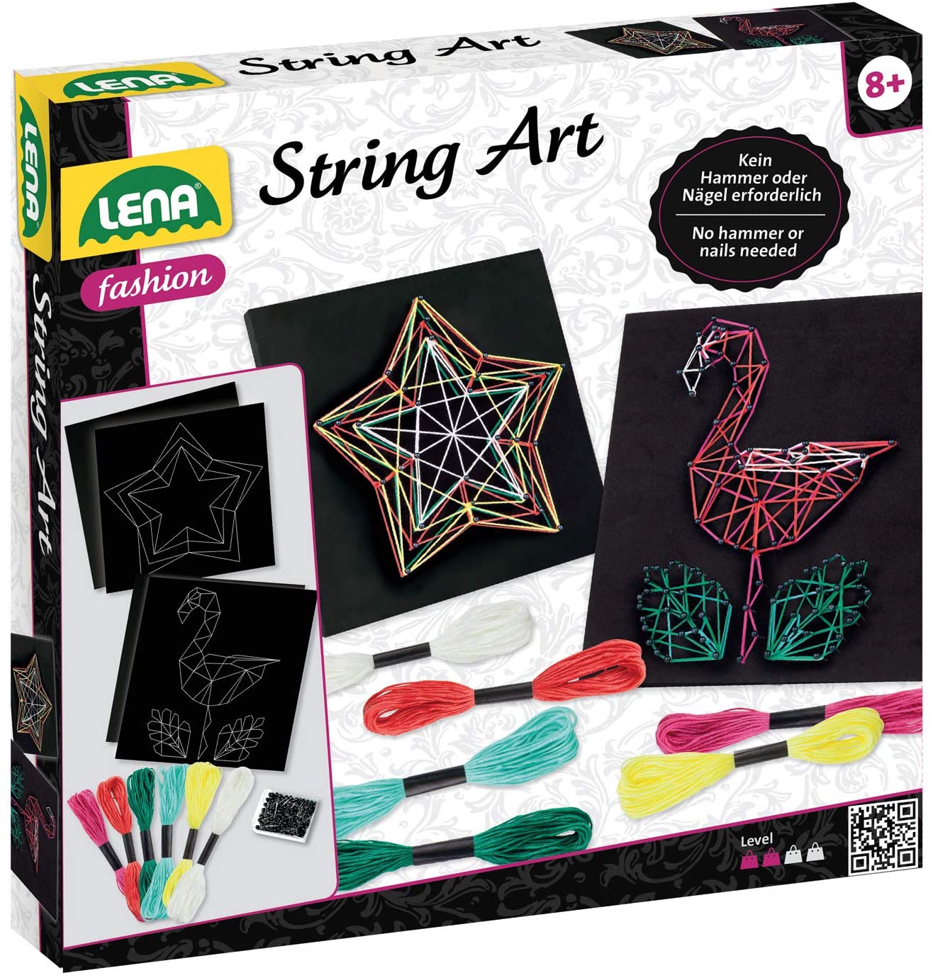 Lena Simm String Art Flamingo & Star Multi-Coloured, Colourful - Image 2