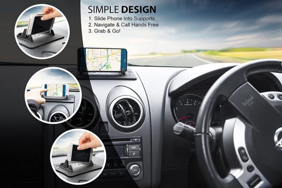 DreamLine Products Car Phone Holder Dashboard Mat - Premium Edition Mobile Phone Car Cradle Mount All Vehicles Phones GPS - Image 3