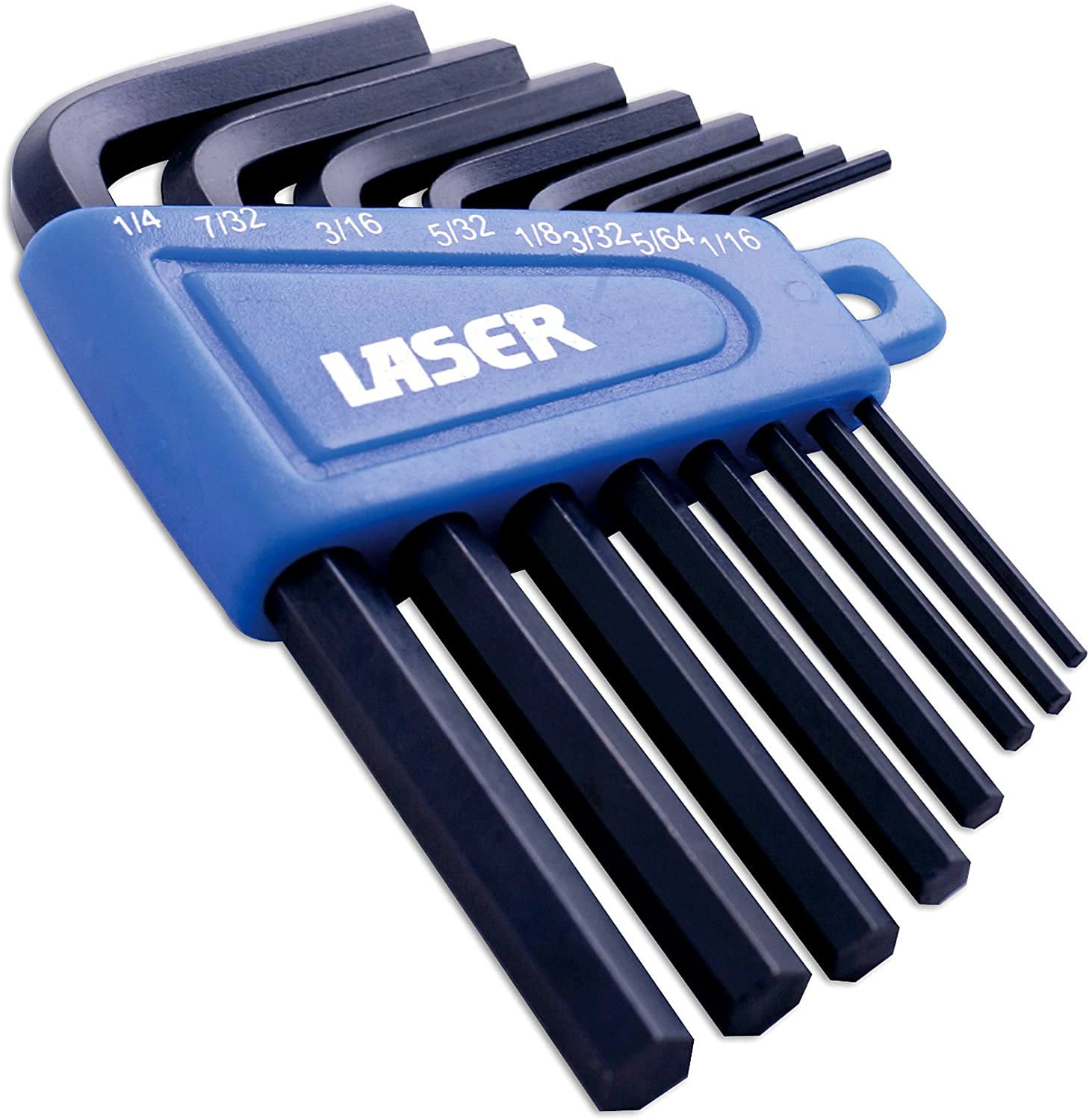 Laser 0267 Imperial Hex Key Set 8pc, Black,chrome, Black, Chrome, Individual packaging - Image 4