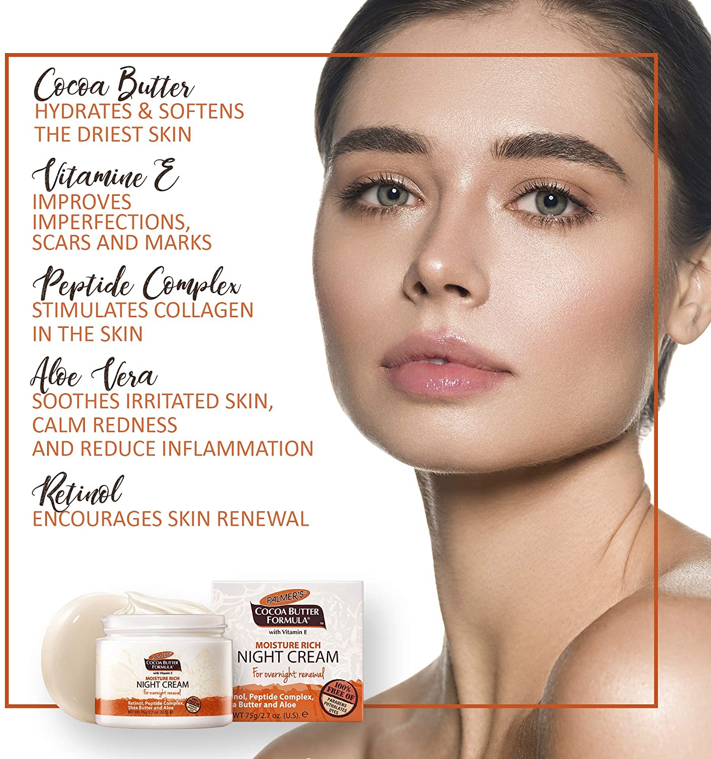 Palmer’s Cocoa Butter Formula Moisture Rich Night Cream 75g, No Color, 75 g (Pack of 1) - Image 3