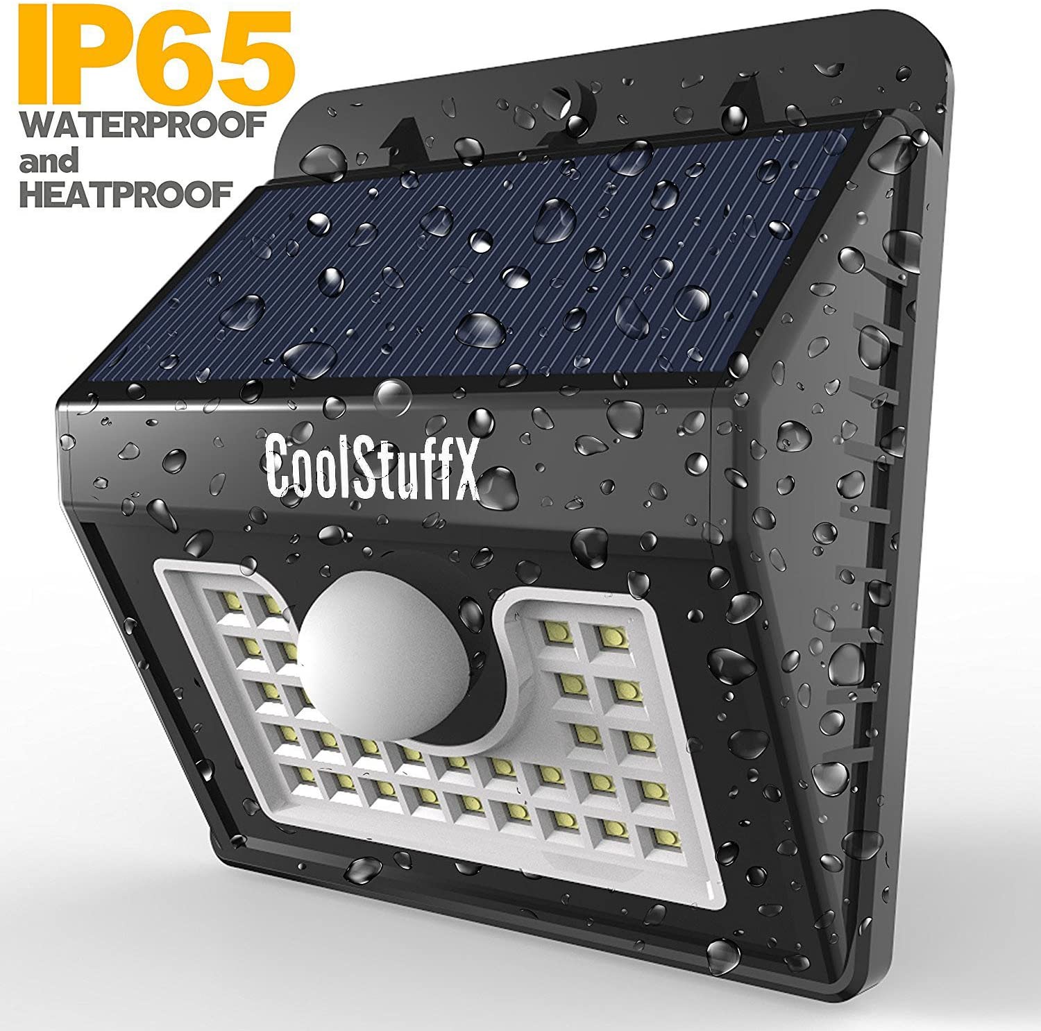 Coolstuffx 30 LED Motion Sensor Solar Security Lights. Waterproof, Sensitive Wide Angle Sensor, Ultra Bright LED