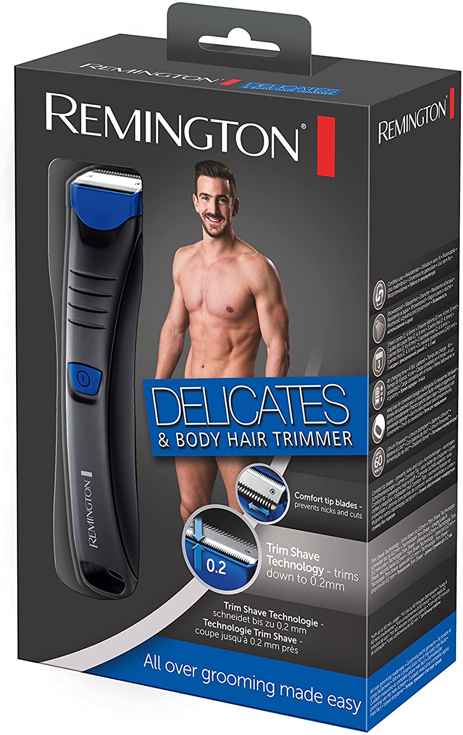 Remington BHT250 Delicates Body and Hair Trimmer - Black/Blue - Image 2