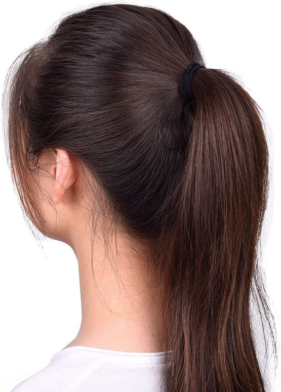 100 Pieces Hair Elastics Hair Ties Ponytail Holders Hair Bands Bulk (Black) - Image 4