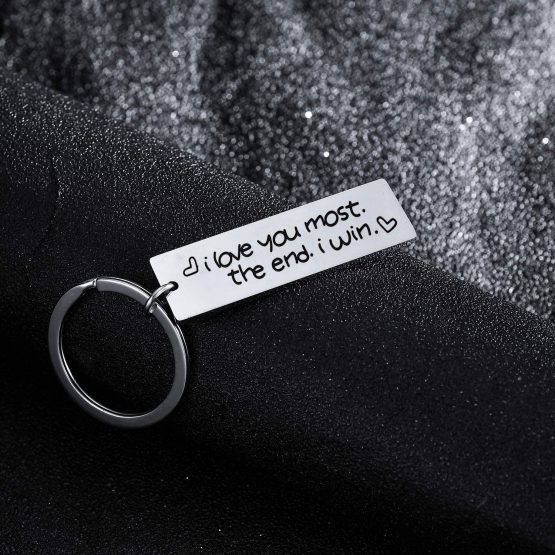 BESPMOSP I Love You Most The End I Win Keychain for Couples Lovers Friendship Accessory Key Chain - Image 3