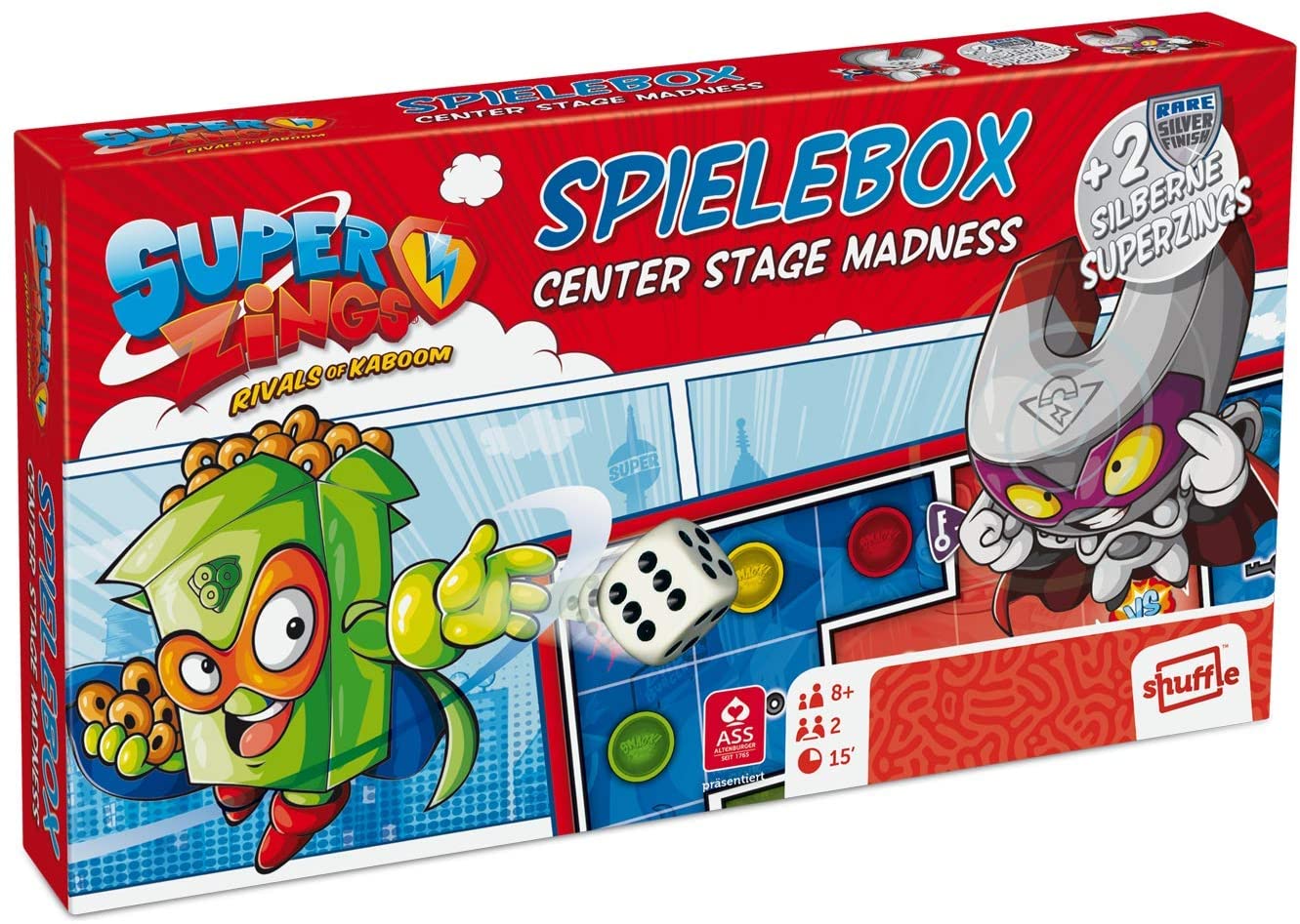 Superzings 22510002 Game Box with 2 Rare Silver Figures