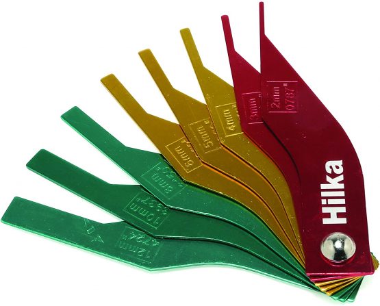 Hilka 12700108 8 PCE Brake Pad Thickness Gauge Set