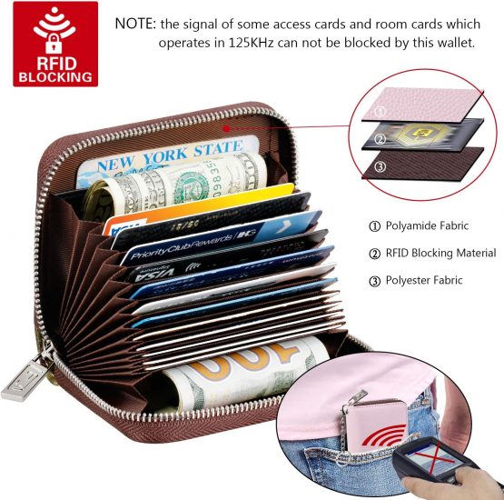 FurArt Credit Card Wallet, Zipper Card Cases Holder for Men Women, RFID Blocking, Key Chain, Compact Size - Image 4