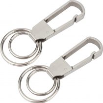Wisdompro Keychain, 2 Pack Heavy Duty Stainless Steel Key-Clips with Belt Hook