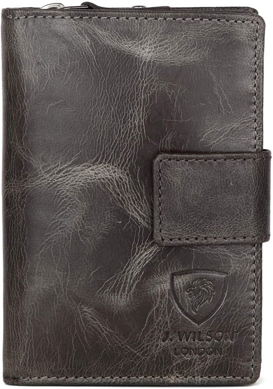 Ladies RFID Safe Designer Leather Purse Card Women Wallet Zip Pocket Boxed