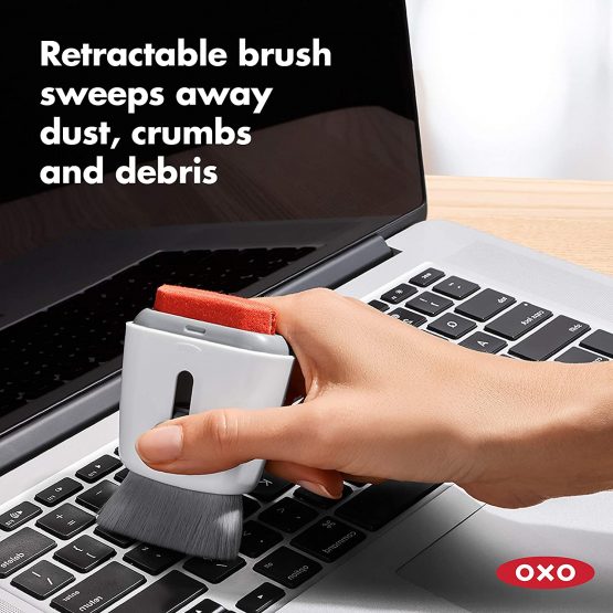 OXO 12246100 Good Grips Sweep & Swipe Laptop Cleaner, White - Image 4