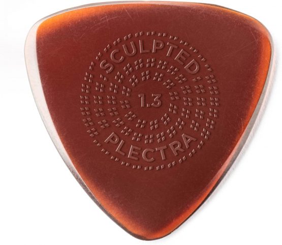 Dunlop Primetone Small Triangle 1.3mm Sculpted Plectra (Grip) - 3 Pack - Image 2