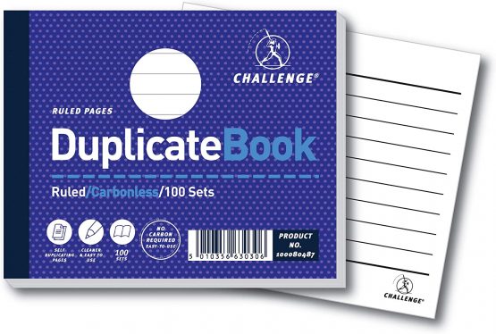 Challenge 105 x 130 mm Duplicate Book, Carbonless, 100 Pages, Set of 1 - Image 2