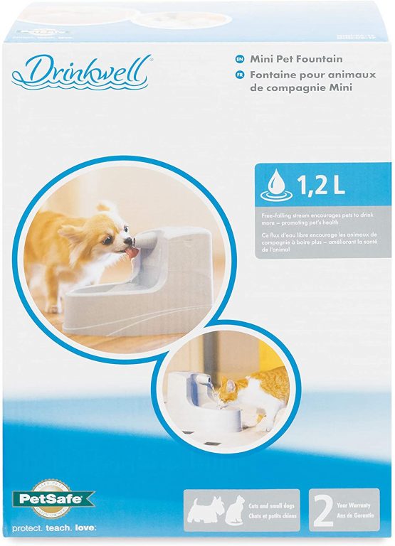 PetSafe Drinkwell, Anti Splash, Mini Pet Fountain, Silent, Compact, Easy Clean, Free Flowing, 1.2 Litre Drinking Fountain for All Pets - Image 2