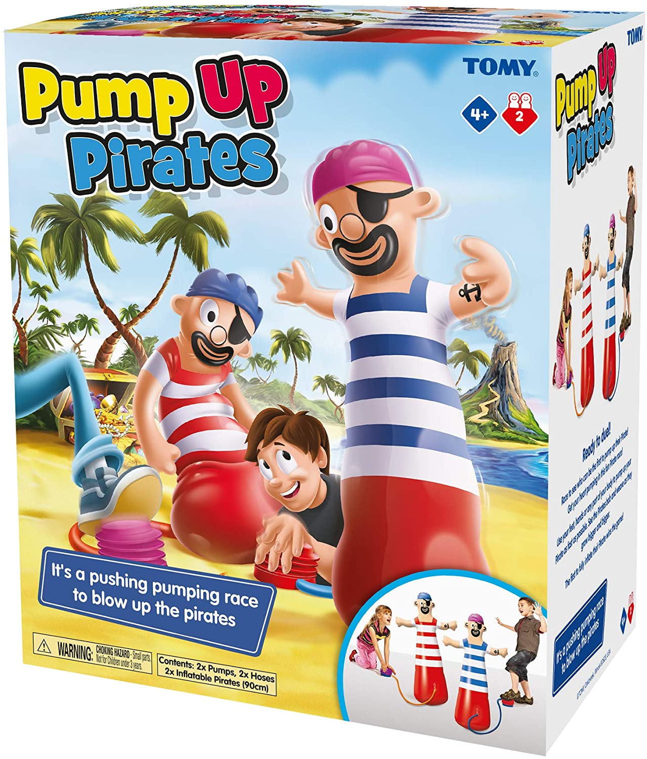 TOMY Pump Up Pirate Children's Action Board Game, Family & Preschool Kids Game, Action Game for Children 4, 5, 6, 7