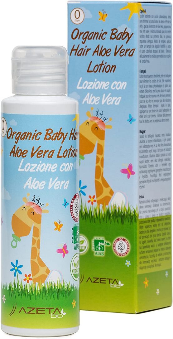 Azeta Bio Organic Cradle Cap Hair Nourishing & Soothing Lotion, Aloe Vera, From New-born 100ml - Image 2