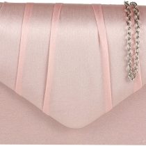 Girly HandBags Satin Pleated Clutch Bag