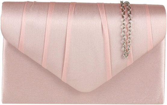Girly HandBags Satin Pleated Clutch Bag