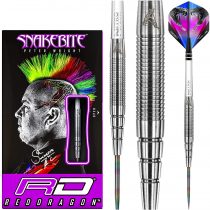 RED DRAGON Peter Wright Snakebite PL15: 22g, 24g or 26g Tungsten Darts Set with Flights and Stems