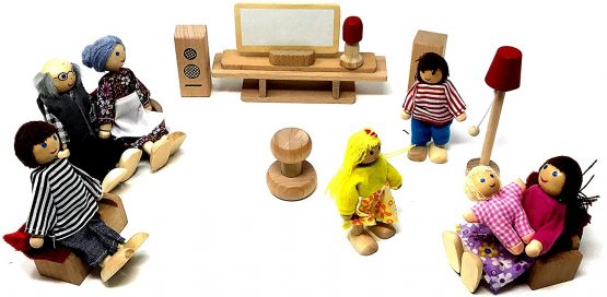 Kids B Crafty Dolls House Accessories, Wooden Dolls House, Dolls House People. 7 - Happy Family People Figures, Imagination Birthday Present Toy For Children Toddlers - Image 4