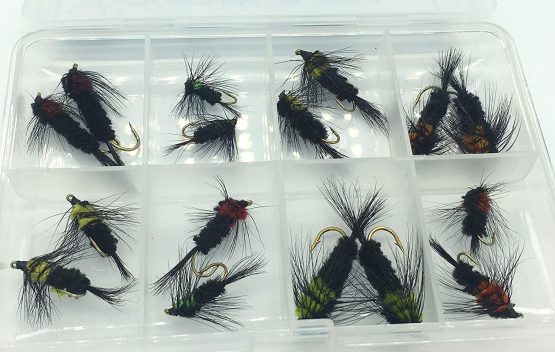 BestCity Fly Fishing Montana Selection, pack of 16 flies in sizes 8-12 Trout flies