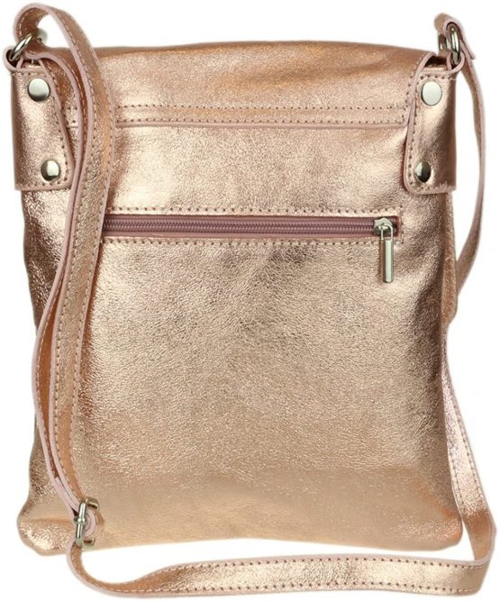 Girly Handbags Italian Soft Leather Cross Body Shoulder Bag Flap Zipper - Image 3