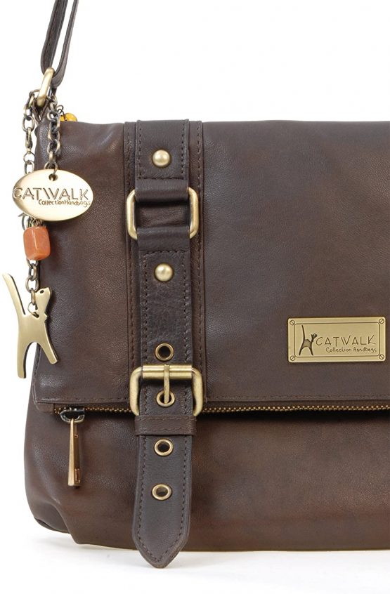 Catwalk Collection Handbags - Women's Leather Cross Body Bag - ABBEY ROAD - Image 4