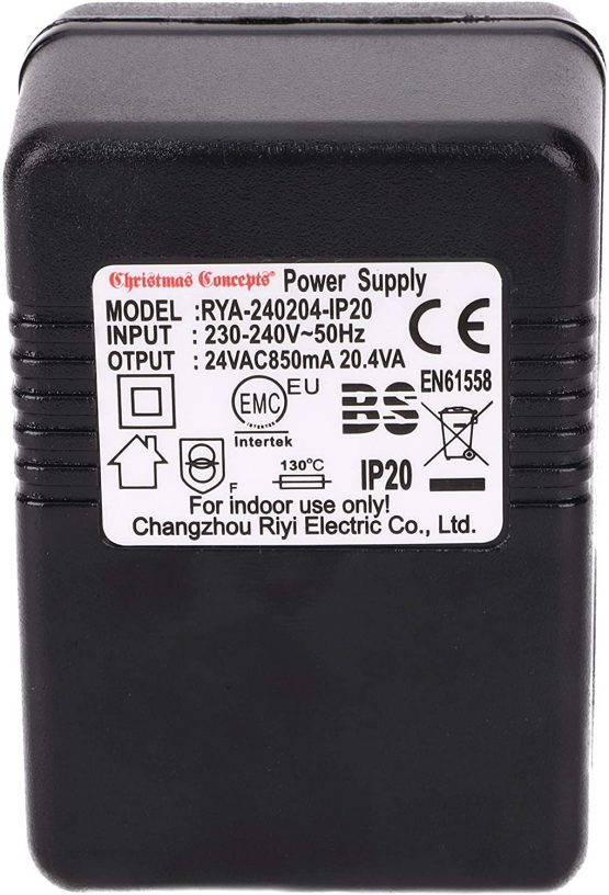 Christmas Concepts® 24v 850ma 20.4va AC Adaptor Without Lead-Suitable for Christmas Lights