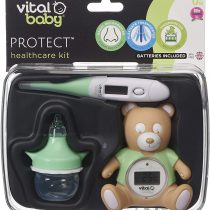 vital baby PROTECT Healthcare Kit, Room and Bath Thermometer, Nasal Aspirator, Contact Thermometer, Nursery Health and Safety, Decongester