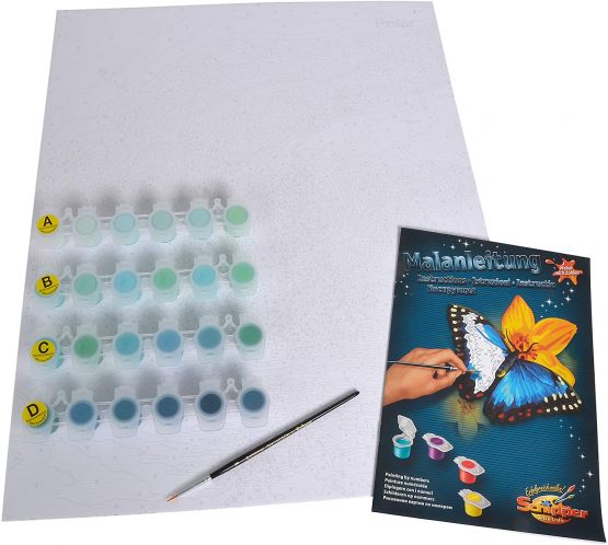 Schipper MNZ - Polarlichter 609130813 Numbers 40 x 50 cm Polar Lights Adults with Brush and Acrylic Paints, Multicoloured - Image 4
