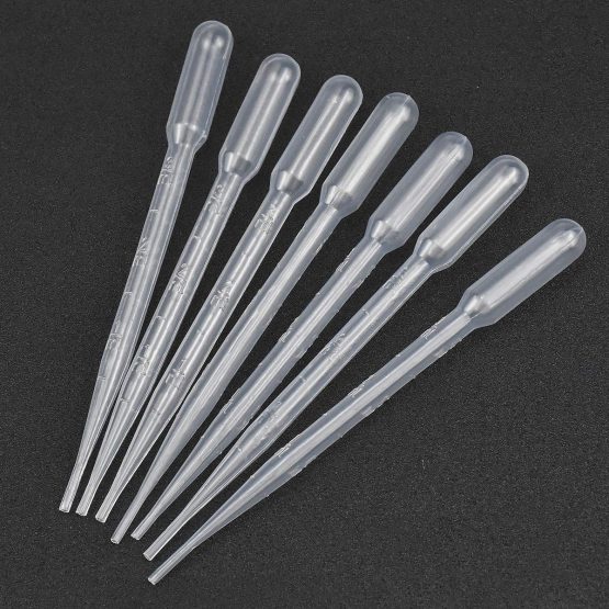 Dokpav 100PCS 5ML Plastic Transfer Pipette, Graduated Pipettes Dropper, Disposable Plastic Dropper, Essential Oils Pipettes, Liquid Droppers, Washable Pipettor Measuring for Mixing Acrylic Paints Lab - Image 3