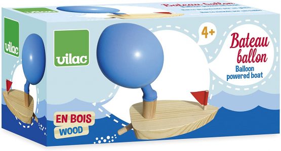 Vilac Balloon Powered Wooden Boat - Image 2