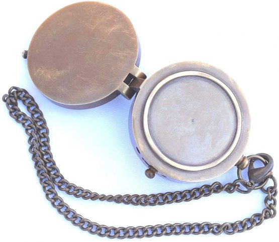 NEOVIVID Engravable Compass, Pocket Compass, Brass Compass with Leather Carry Case, Boy Scouts Compass, Eagle Scout Compass, Pirates Compass, Camping Compass, Gift Compass - Image 4