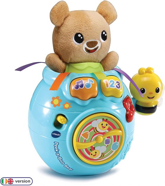 VTech Baby Peek-a-Boo Bear, Baby Interactive Cuddly Toy for Sensory Play, Baby Musical Toy with Sounds, Songs and Phrases, Ideal Christmas Gift for Toddlers Aged 6 Months, 1, 2 & 3 Years