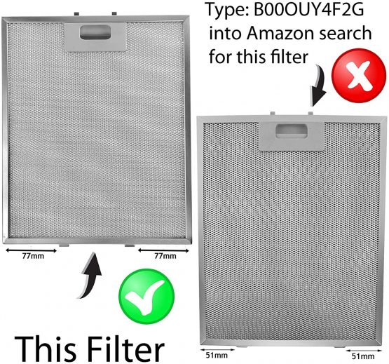 SPARES2GO Metal Mesh Filter fits Many Leading Brands of Cooker Hood / Extractor Fan Vent (Non-Universal, Silver, 318 x 258 mm) - Image 4