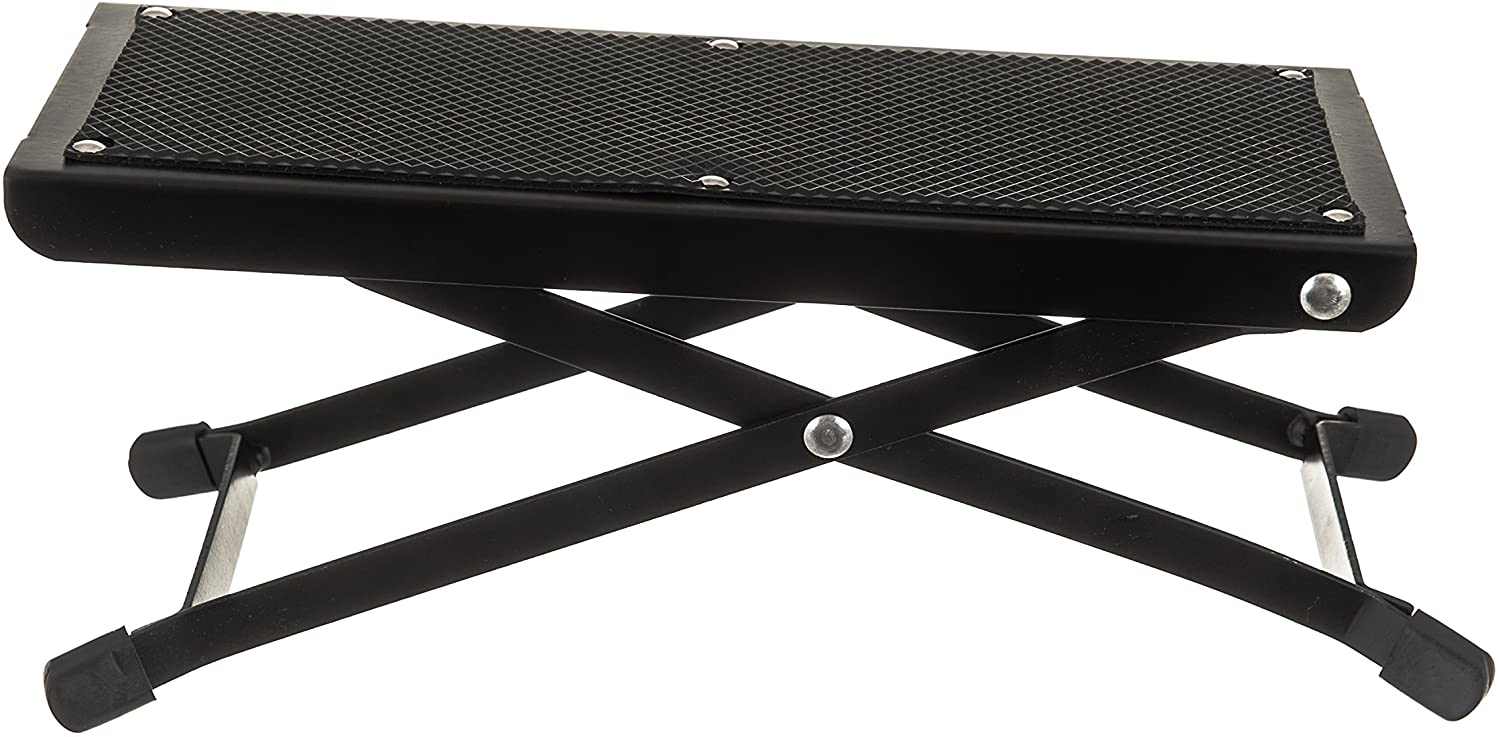 Adjustable Folding Guitar Foot Stool Metal Rest Acoustic Electric