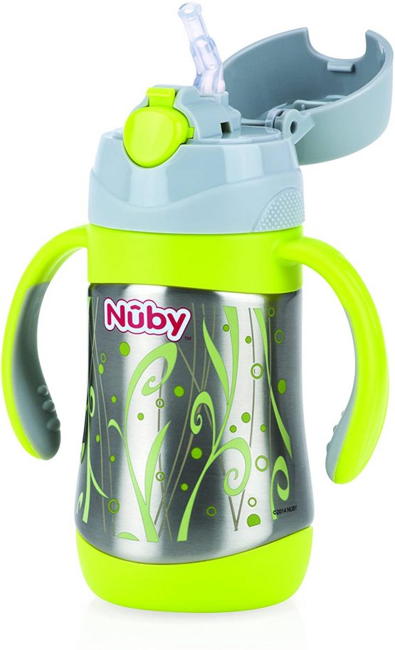 Nuby ID10279 Insulated Stainless Steel Cup with Straw 280 ml - Image 2