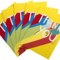 Pack of 5 Thank You Cards from Hallmark - 1 Graphic Text Design