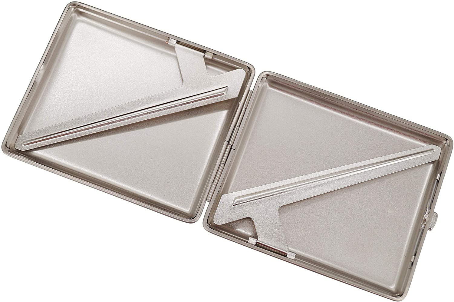 GERMANUS Cigarette Case Nickel matte Engravable 100mm, Silver, for 100mm and Standard 85mm Cigarettes - Image 2