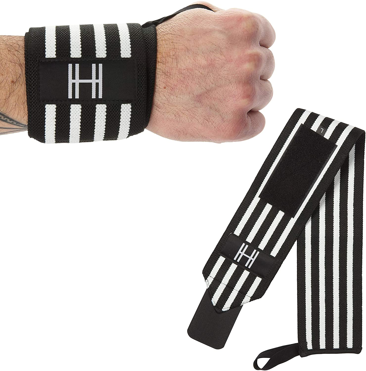 Hypertrophy UK Heavy Duty Wrist Wraps Premium Weight Lifting Wrist