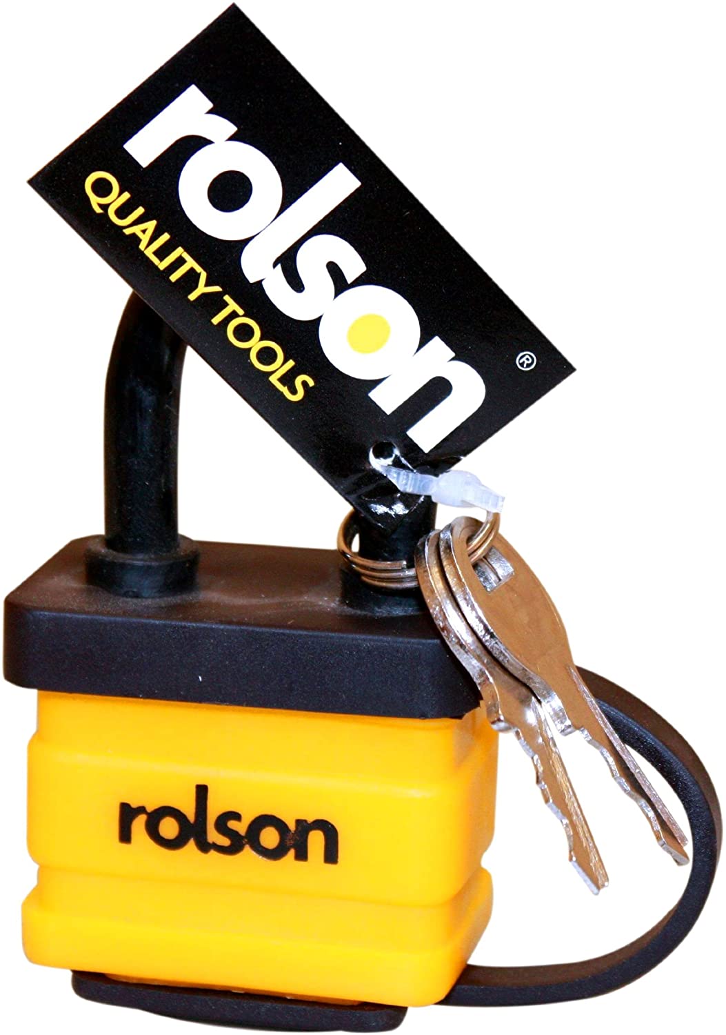 Rolson 66521 40 mm Weather Resistant Padlock, Yellow, 40mm